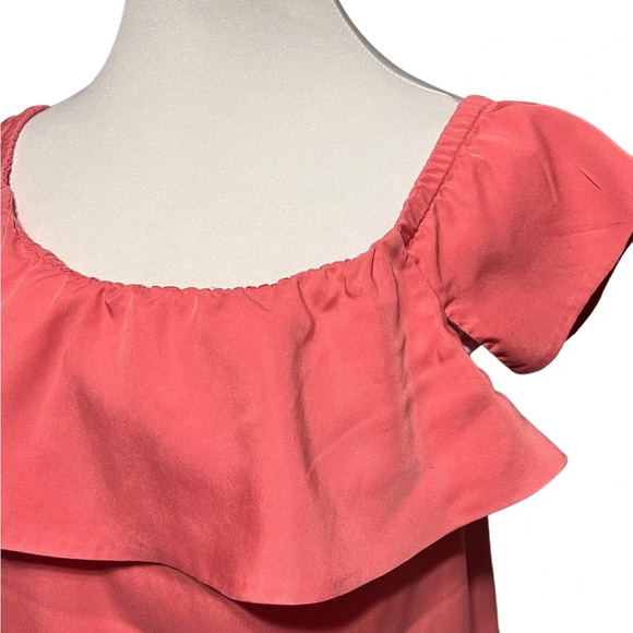 H Halston Womens Off Shoulder Peachy Top Size M, 100% Lyocell - Picture 3 of 8